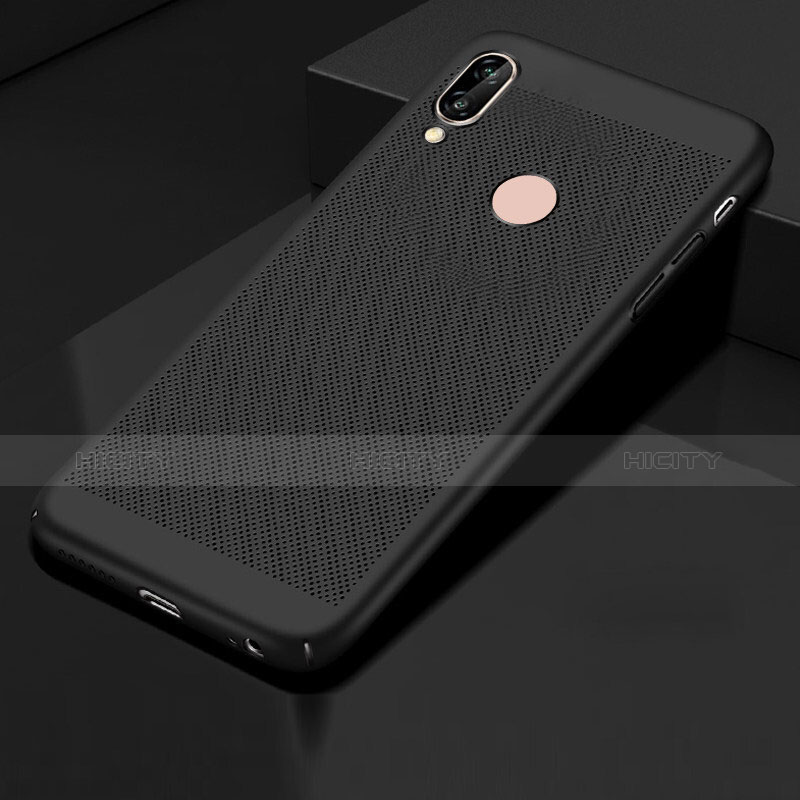 Funda Dura Plastico Rigida Carcasa Perforada para Huawei Honor 10 Lite Negro