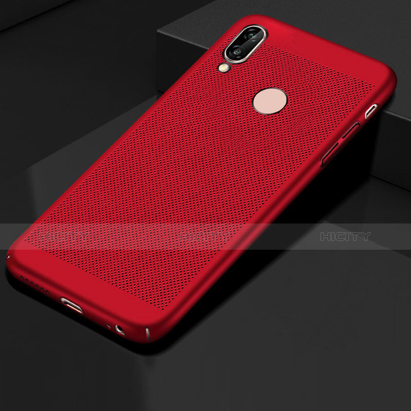 Funda Dura Plastico Rigida Carcasa Perforada para Huawei Honor 10 Lite Rojo