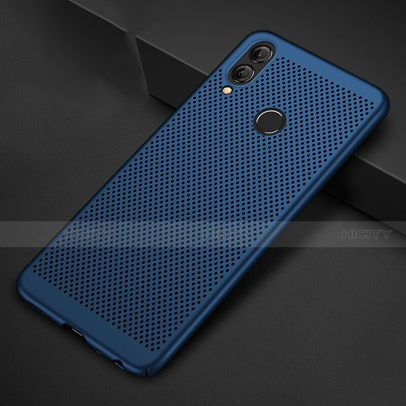 Funda Dura Plastico Rigida Carcasa Perforada para Huawei Honor V10 Lite Azul