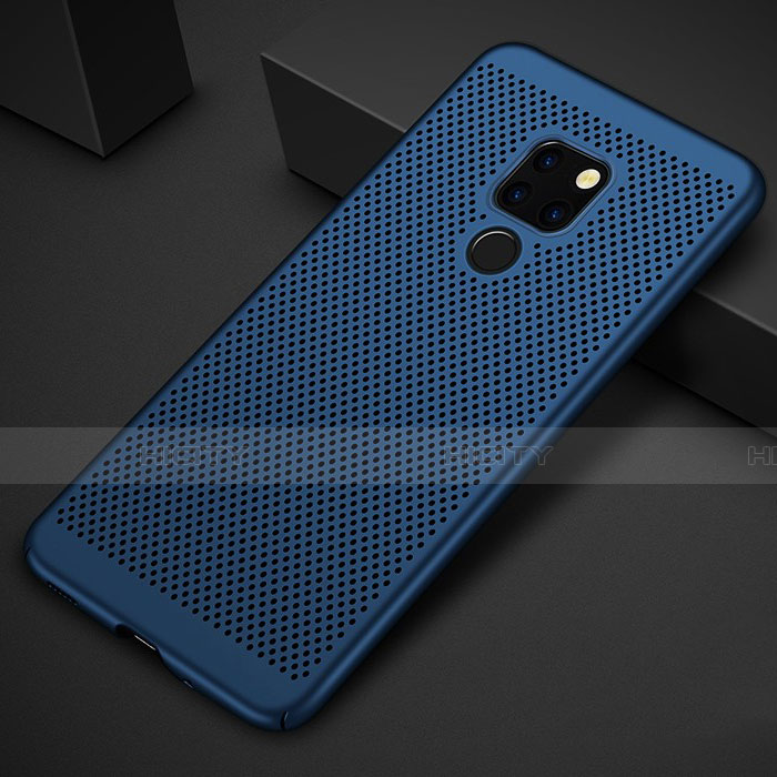 Funda Dura Plastico Rigida Carcasa Perforada para Huawei Mate 20 Azul