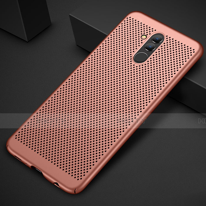 Funda Dura Plastico Rigida Carcasa Perforada para Huawei Mate 20 Lite Oro Rosa