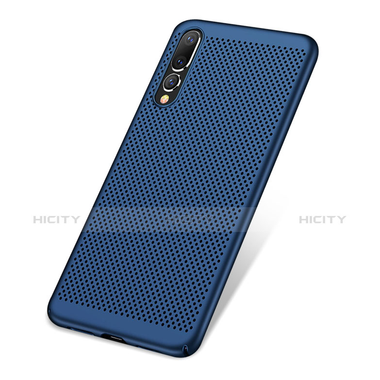 Funda Dura Plastico Rigida Carcasa Perforada para Huawei P20 Pro Azul