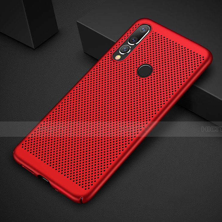 Funda Dura Plastico Rigida Carcasa Perforada para Huawei P30 Lite Rojo