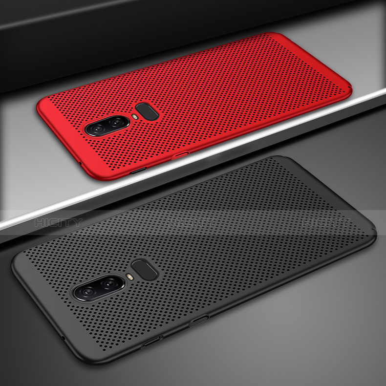 Funda Dura Plastico Rigida Carcasa Perforada para OnePlus 6