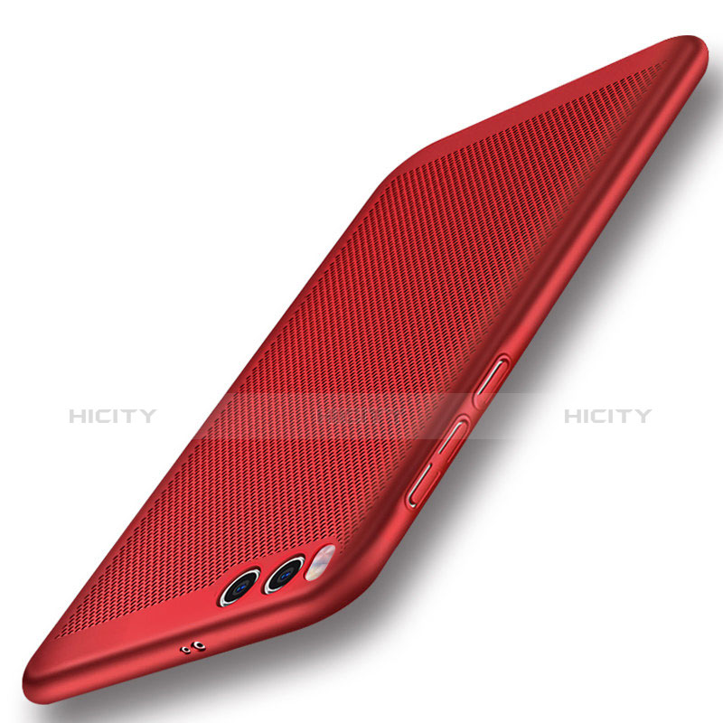 Funda Dura Plastico Rigida Carcasa Perforada para Xiaomi Mi 6 Rojo