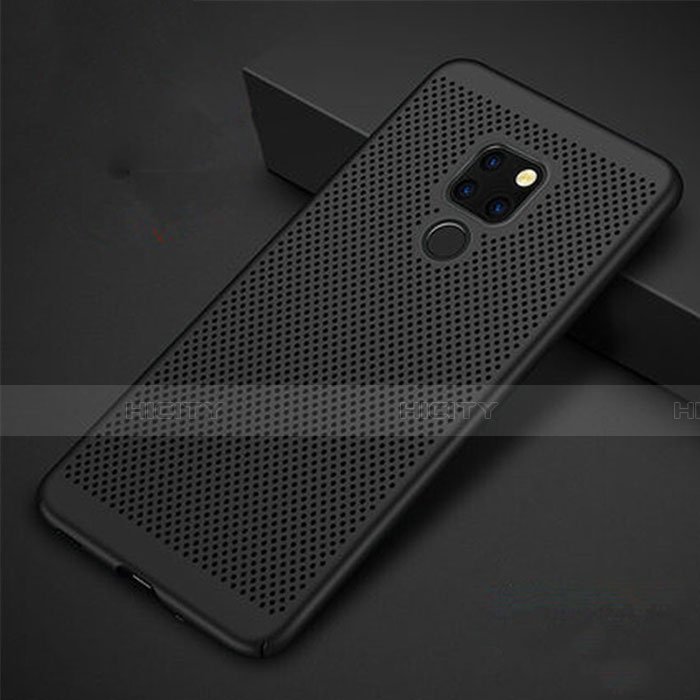 Funda Dura Plastico Rigida Carcasa Perforada W01 para Huawei Mate 20 X 5G Negro