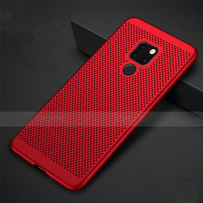 Funda Dura Plastico Rigida Carcasa Perforada W01 para Huawei Mate 20 X 5G Rojo