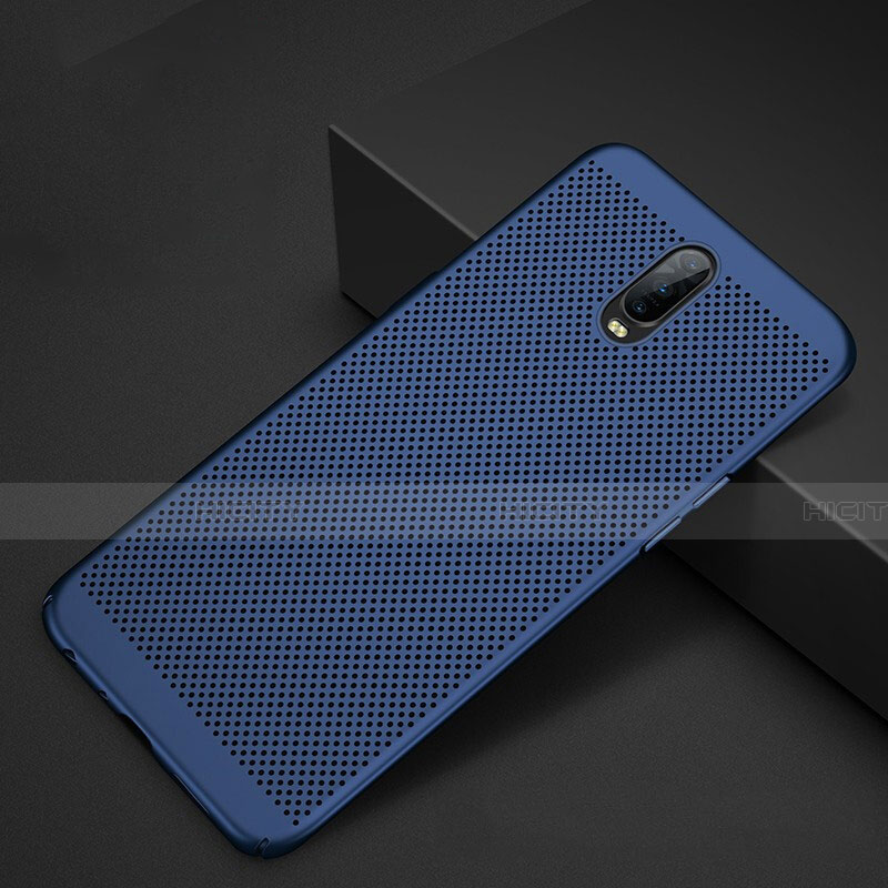 Funda Dura Plastico Rigida Carcasa Perforada W01 para Oppo R17 Pro Azul