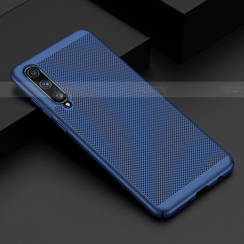 Funda Dura Plastico Rigida Carcasa Perforada W01 para Samsung Galaxy A70S Azul