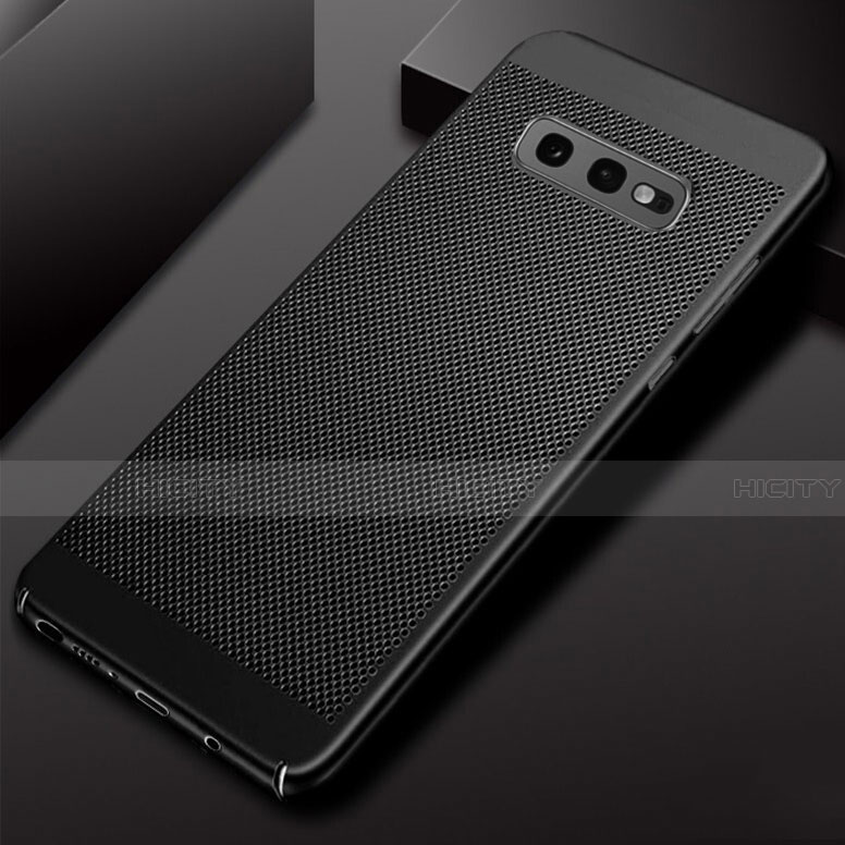 Funda Dura Plastico Rigida Carcasa Perforada W01 para Samsung Galaxy S10e Negro