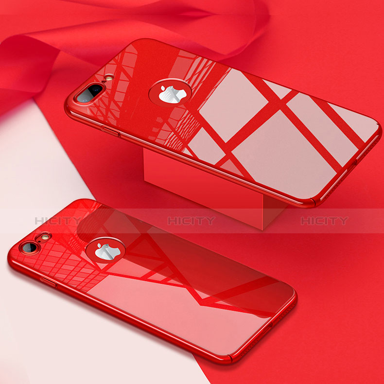 Funda Dura Plastico Rigida Espejo para Apple iPhone 7 Plus Rojo