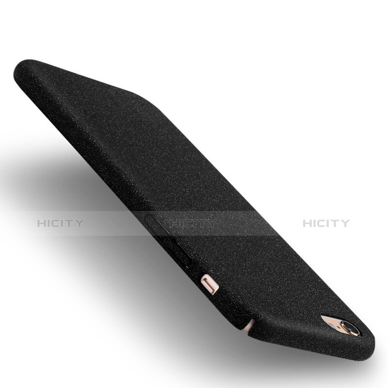 Funda Dura Plastico Rigida Fino Arenisca para Apple iPhone 6 Negro