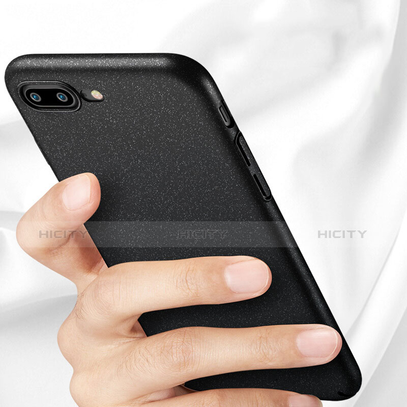 Funda Dura Plastico Rigida Fino Arenisca para Apple iPhone 7 Plus Negro