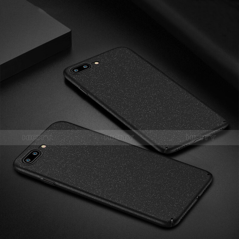 Funda Dura Plastico Rigida Fino Arenisca para Apple iPhone 7 Plus Negro