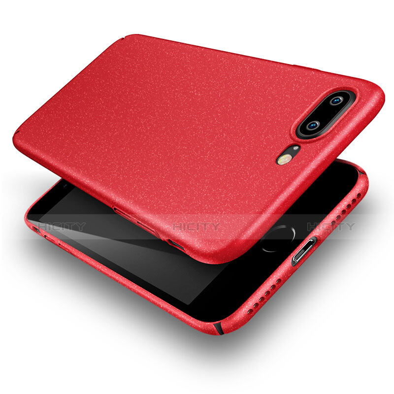 Funda Dura Plastico Rigida Fino Arenisca para Apple iPhone 7 Plus Rojo