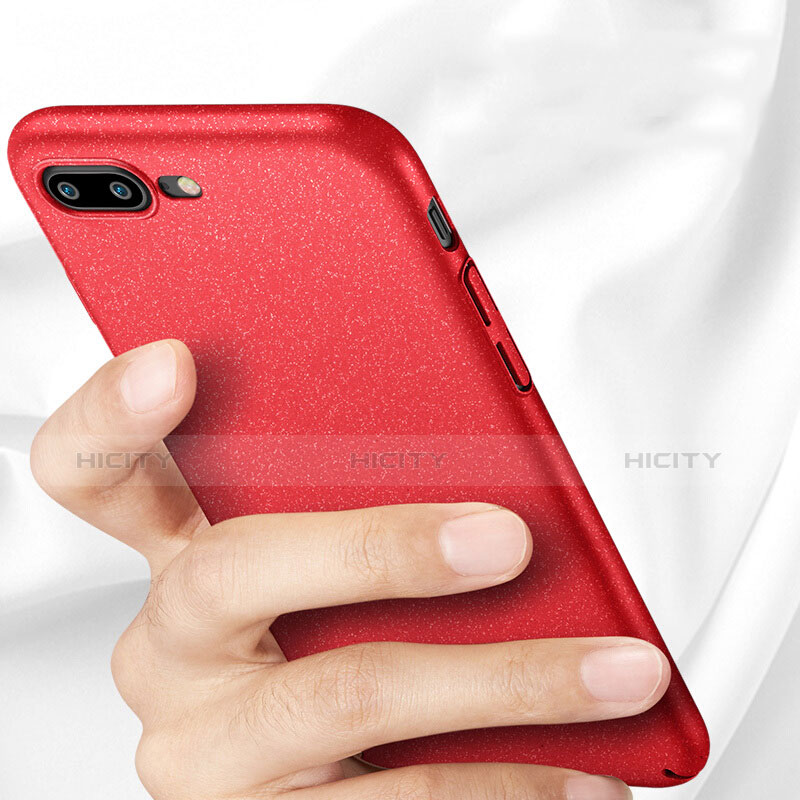 Funda Dura Plastico Rigida Fino Arenisca para Apple iPhone 7 Plus Rojo