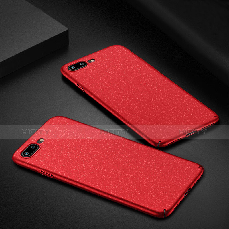 Funda Dura Plastico Rigida Fino Arenisca para Apple iPhone 7 Plus Rojo