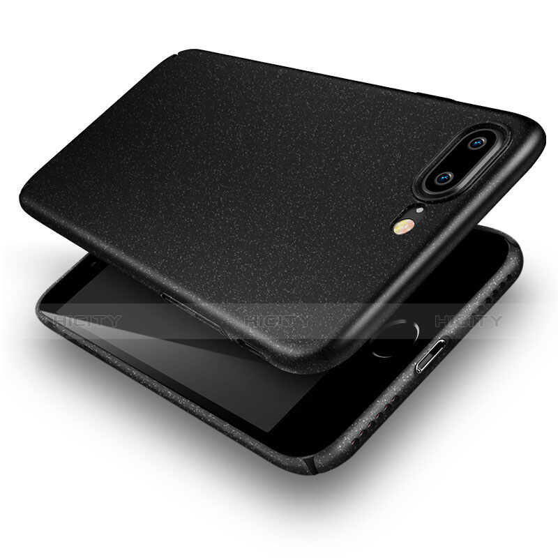 Funda Dura Plastico Rigida Fino Arenisca para Apple iPhone 8 Plus Negro