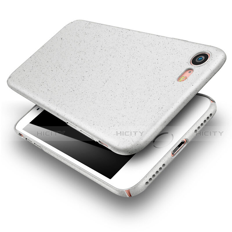 Funda Dura Plastico Rigida Fino Arenisca para Apple iPhone SE (2020) Blanco