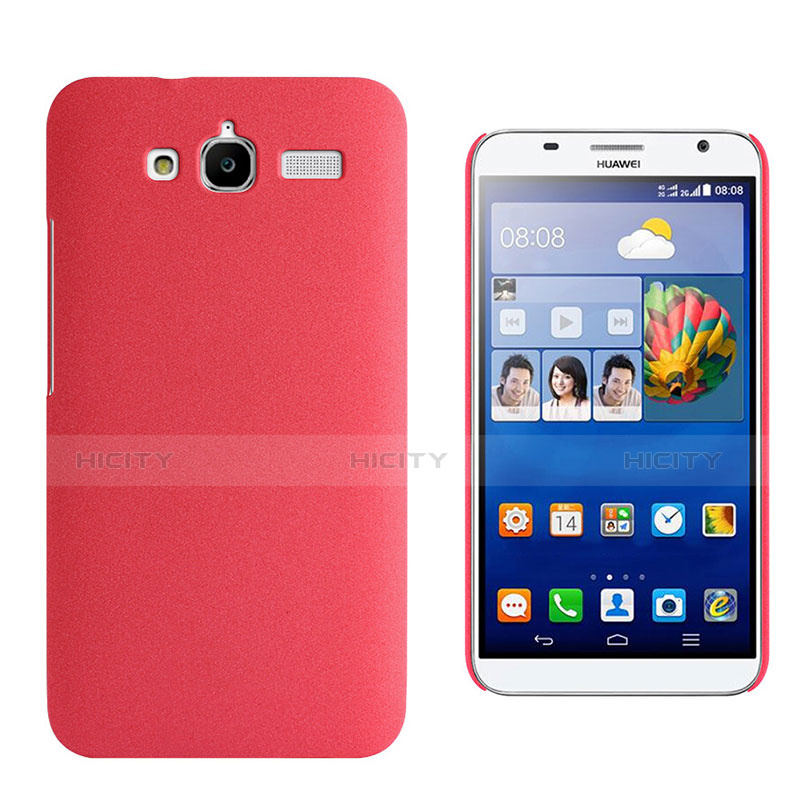 Funda Dura Plastico Rigida Fino Arenisca para Huawei Ascend GX1 Rojo