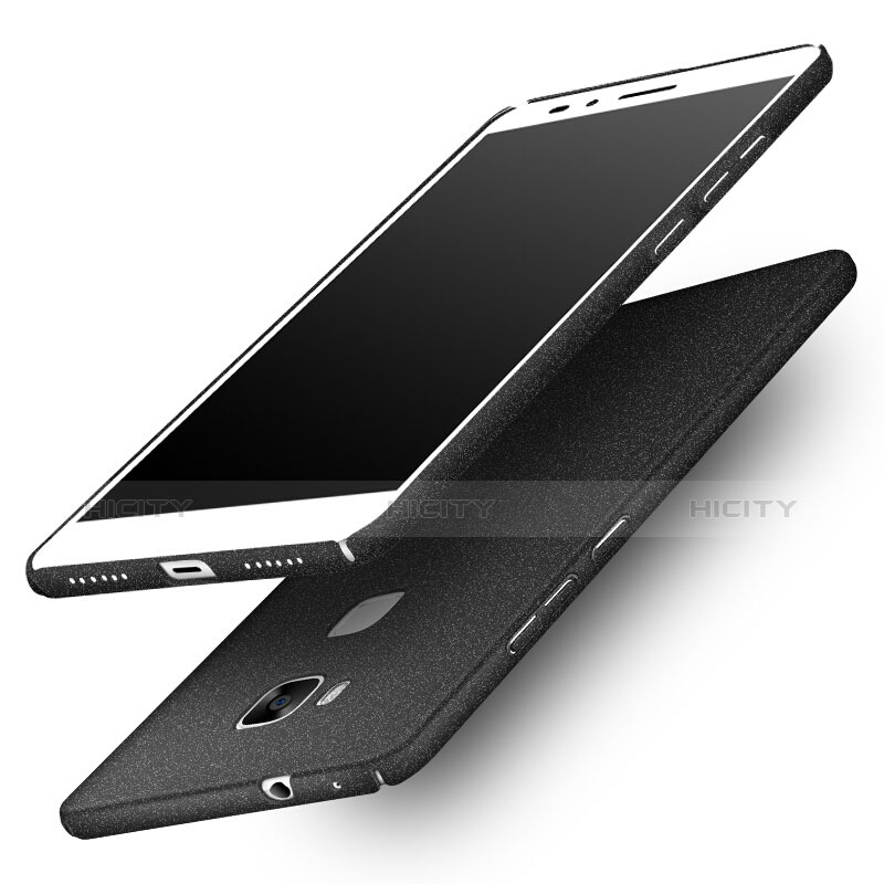 Funda Dura Plastico Rigida Fino Arenisca para Huawei Honor 5X Negro