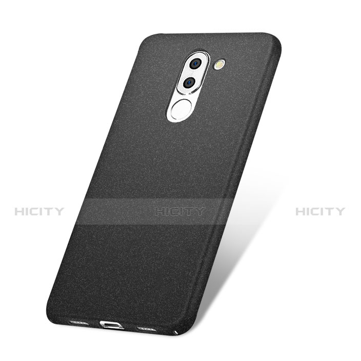 Funda Dura Plastico Rigida Fino Arenisca para Huawei Mate 9 Lite Negro