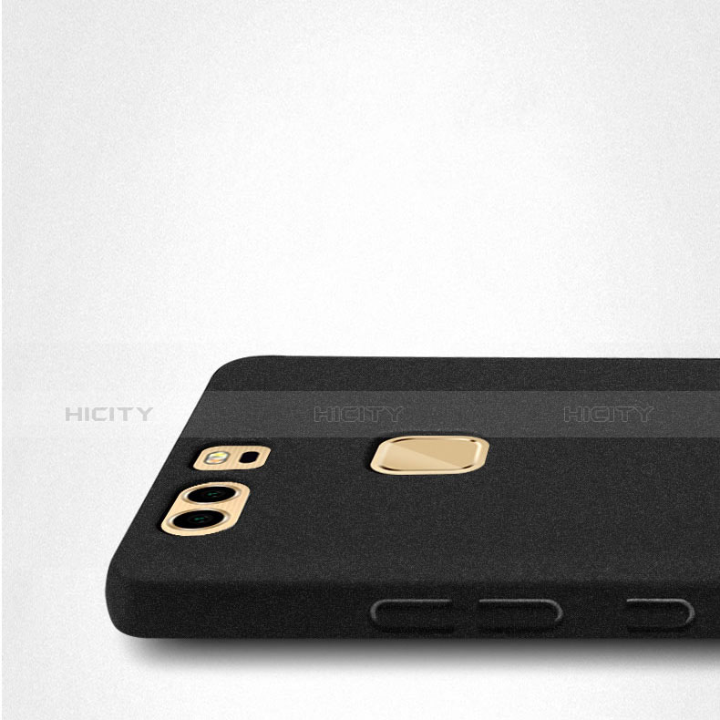 Funda Dura Plastico Rigida Fino Arenisca para Huawei P9 Plus Negro