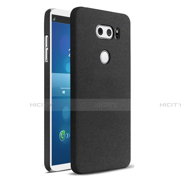 Funda Dura Plastico Rigida Fino Arenisca para LG V30 Negro