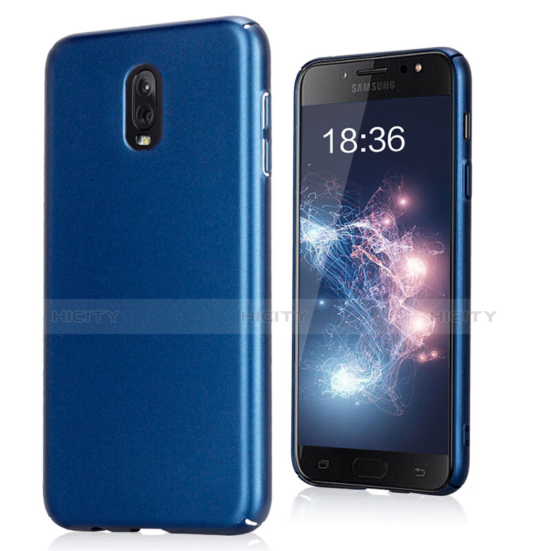 Funda Dura Plastico Rigida Fino Arenisca para Samsung Galaxy C7 (2017) Azul