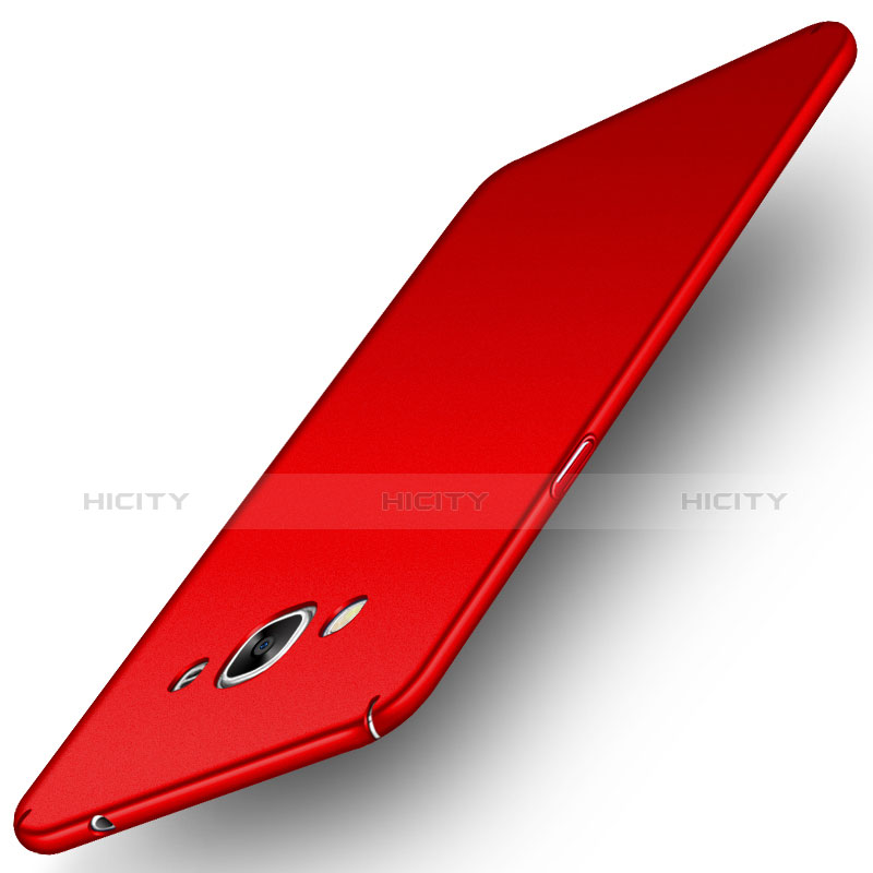 Funda Dura Plastico Rigida Fino Arenisca para Samsung Galaxy J3 Pro (2016) J3110 Rojo