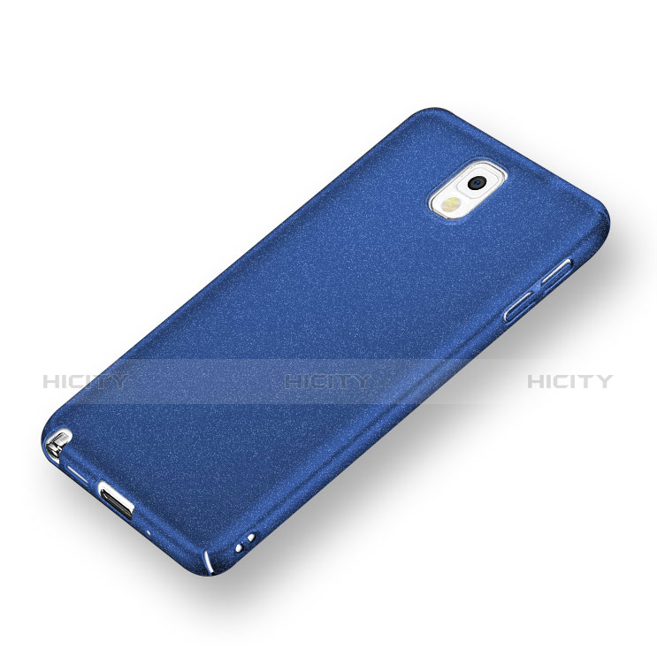 Funda Dura Plastico Rigida Fino Arenisca para Samsung Galaxy Note 3 N9000 Azul