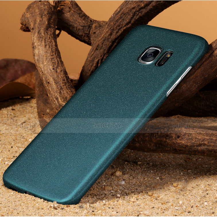 Funda Dura Plastico Rigida Fino Arenisca para Samsung Galaxy S7 Edge G935F Verde