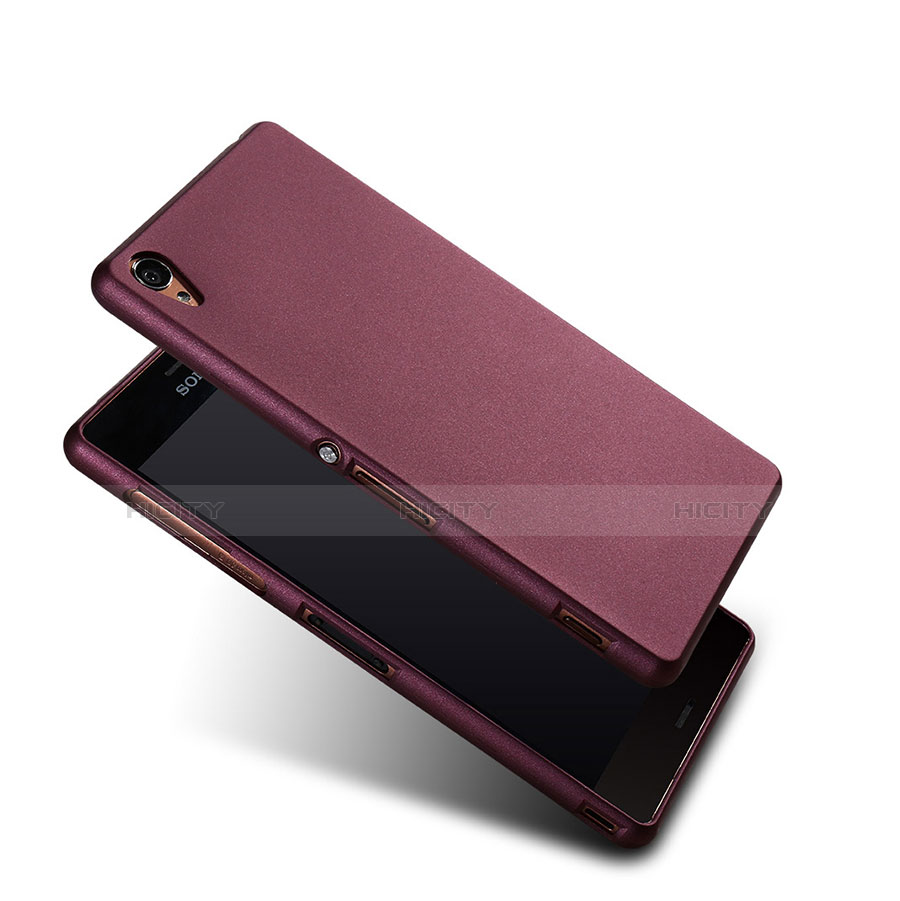 Funda Dura Plastico Rigida Fino Arenisca para Sony Xperia Z3 Rojo