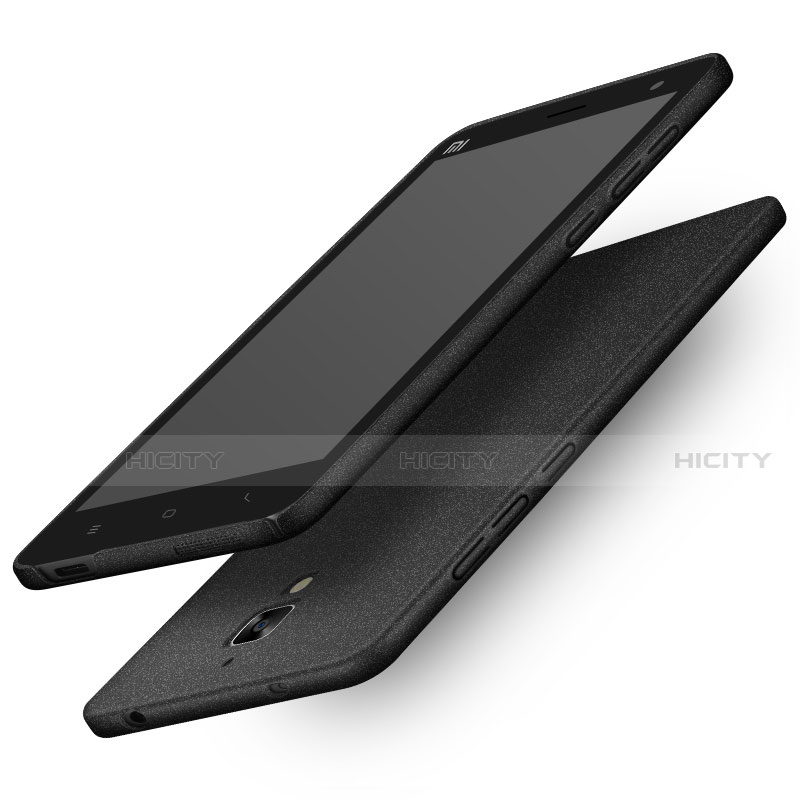 Funda Dura Plastico Rigida Fino Arenisca para Xiaomi Mi 4 LTE Negro