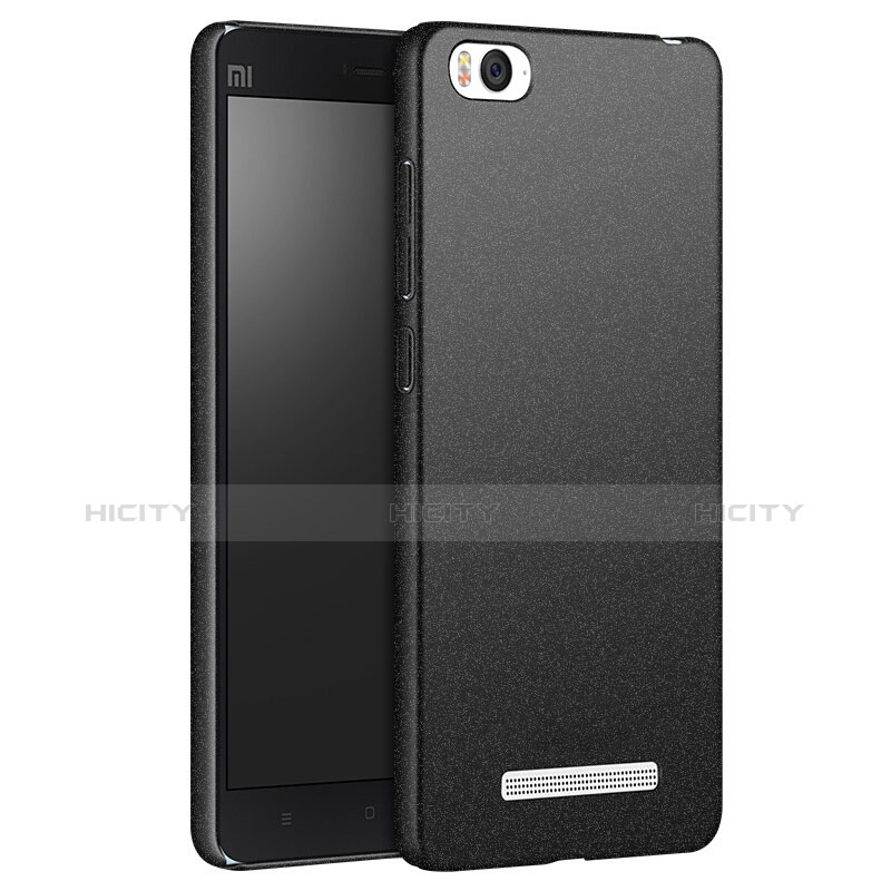 Funda Dura Plastico Rigida Fino Arenisca para Xiaomi Mi 4i Negro