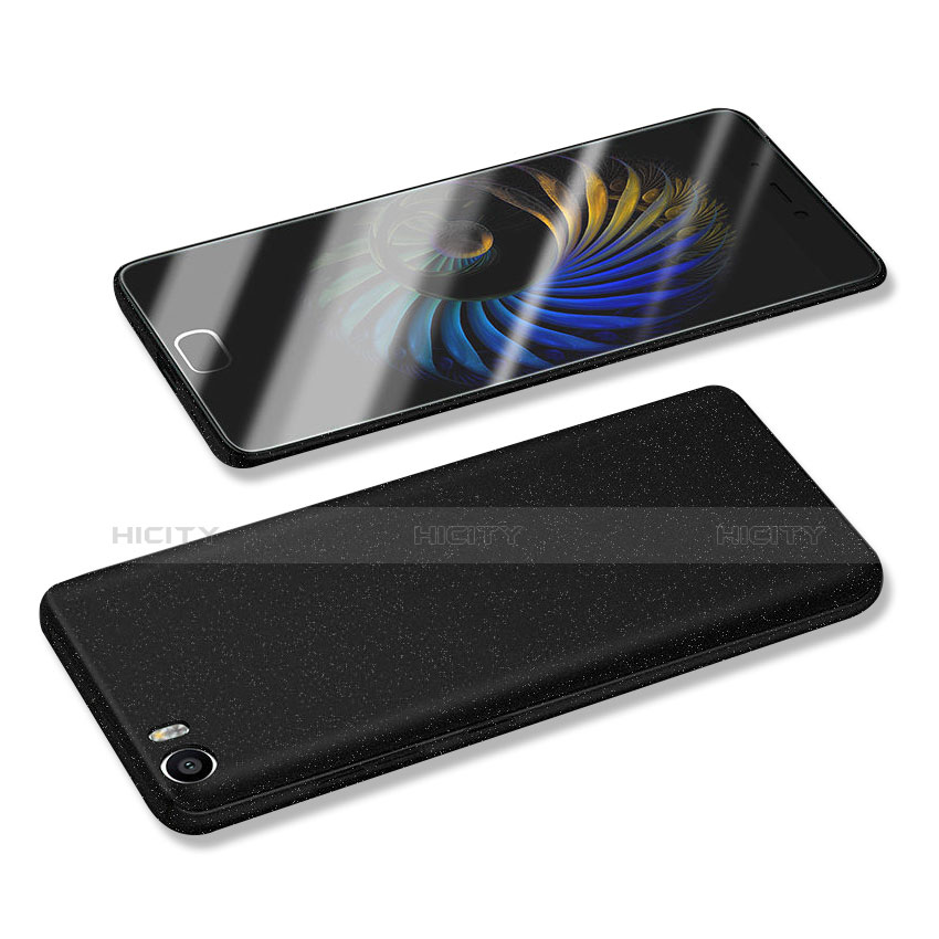 Funda Dura Plastico Rigida Fino Arenisca para Xiaomi Mi 5 Negro