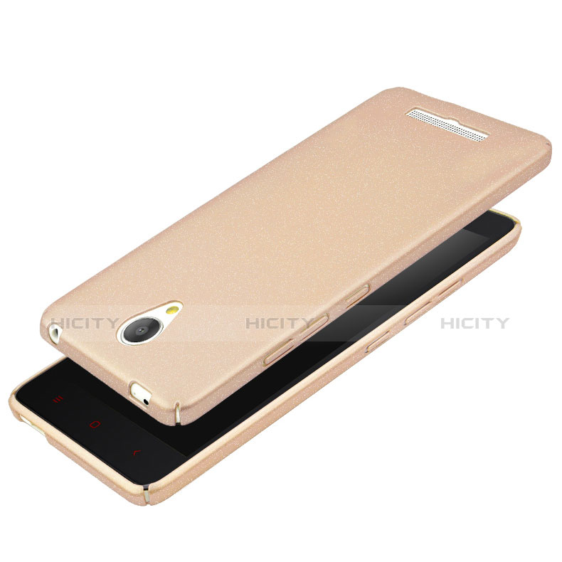 Funda Dura Plastico Rigida Fino Arenisca para Xiaomi Redmi Note 2 Oro