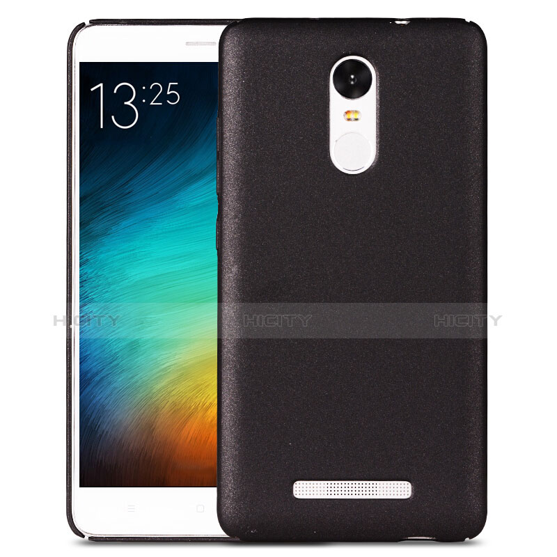 Funda Dura Plastico Rigida Fino Arenisca para Xiaomi Redmi Note 3 Negro