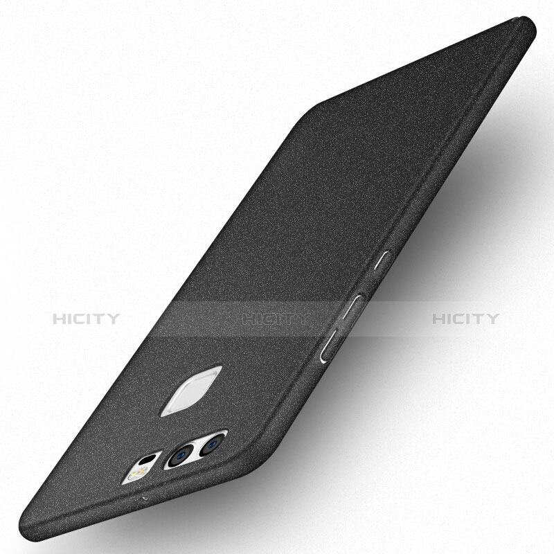 Funda Dura Plastico Rigida Fino Arenisca Q01 para Huawei P9 Negro