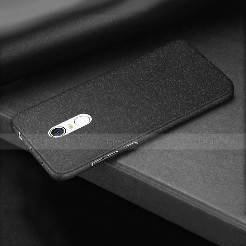 Funda Dura Plastico Rigida Fino Arenisca Q01 para Xiaomi Redmi Note 4 Negro