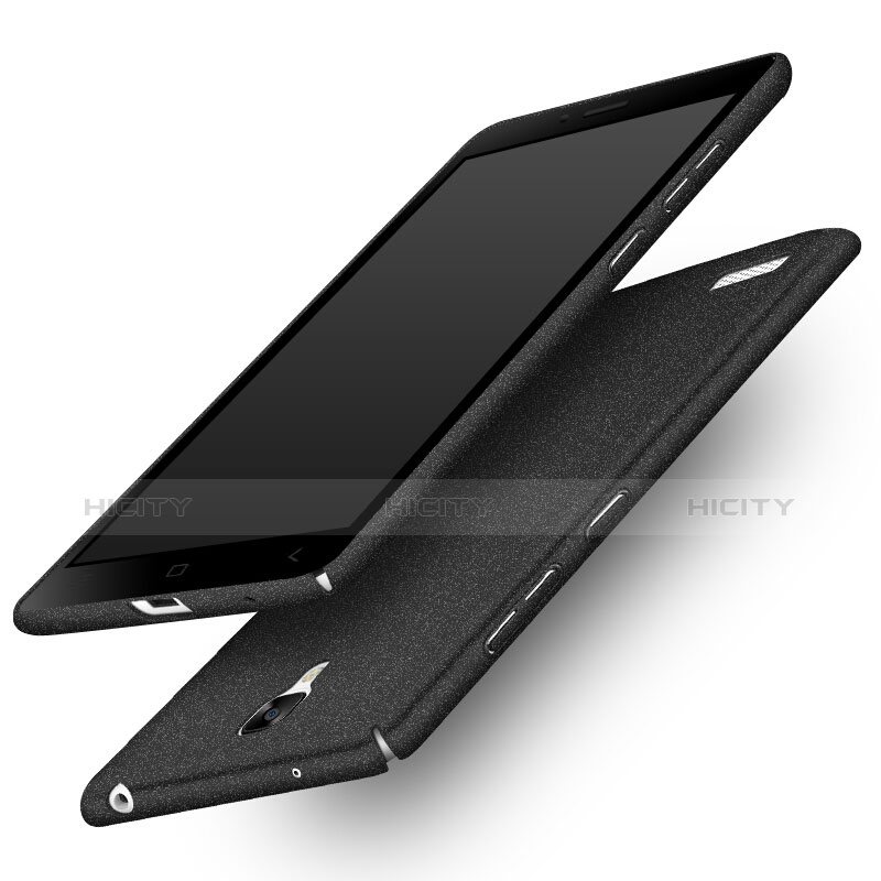 Funda Dura Plastico Rigida Fino Arenisca Q01 para Xiaomi Redmi Note Prime Negro