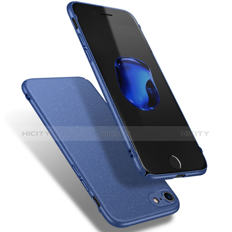 Funda Dura Plastico Rigida Fino Arenisca Q02 para Apple iPhone 8 Azul