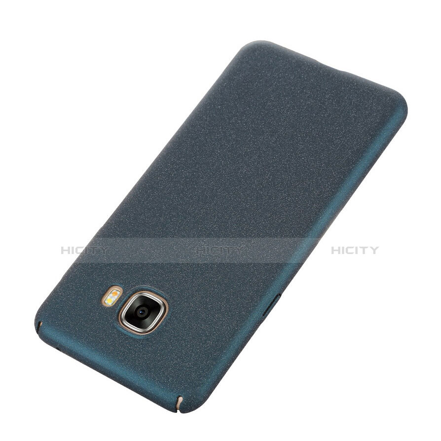 Funda Dura Plastico Rigida Fino Arenisca R01 para Samsung Galaxy C7 SM-C7000 Azul