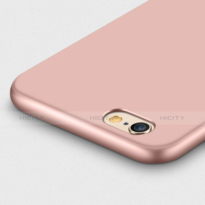 Funda Dura Plastico Rigida Mate con Anillo de dedo Soporte A01 para Apple iPhone 6 Oro Rosa