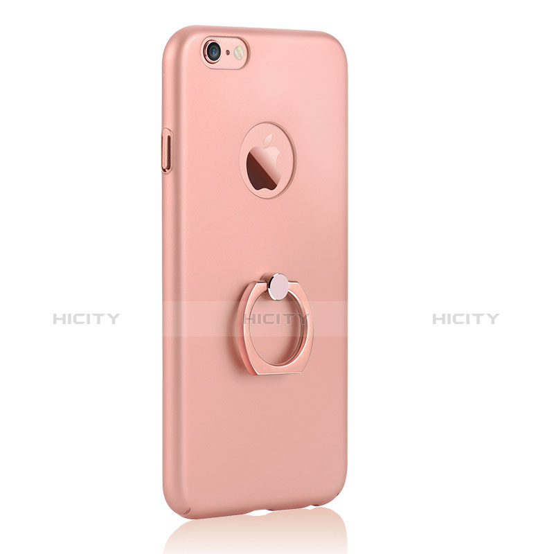 Funda Dura Plastico Rigida Mate con Anillo de dedo Soporte A02 para Apple iPhone 6 Rosa