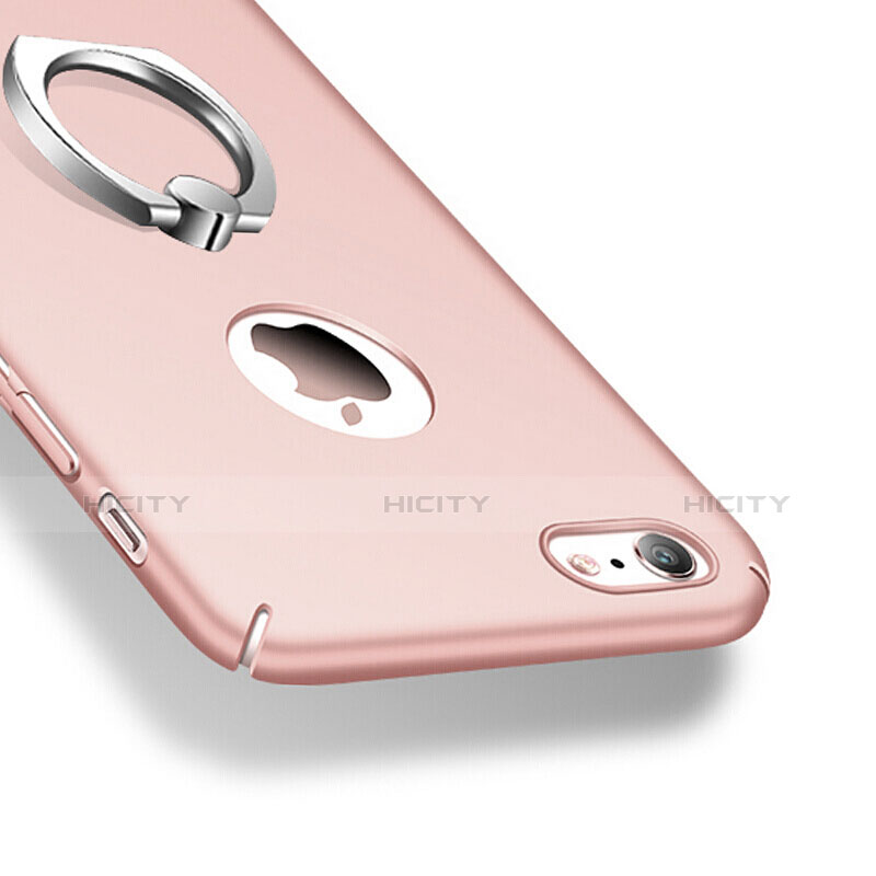 Funda Dura Plastico Rigida Mate con Anillo de dedo Soporte para Apple iPhone 6 Plus Rosa