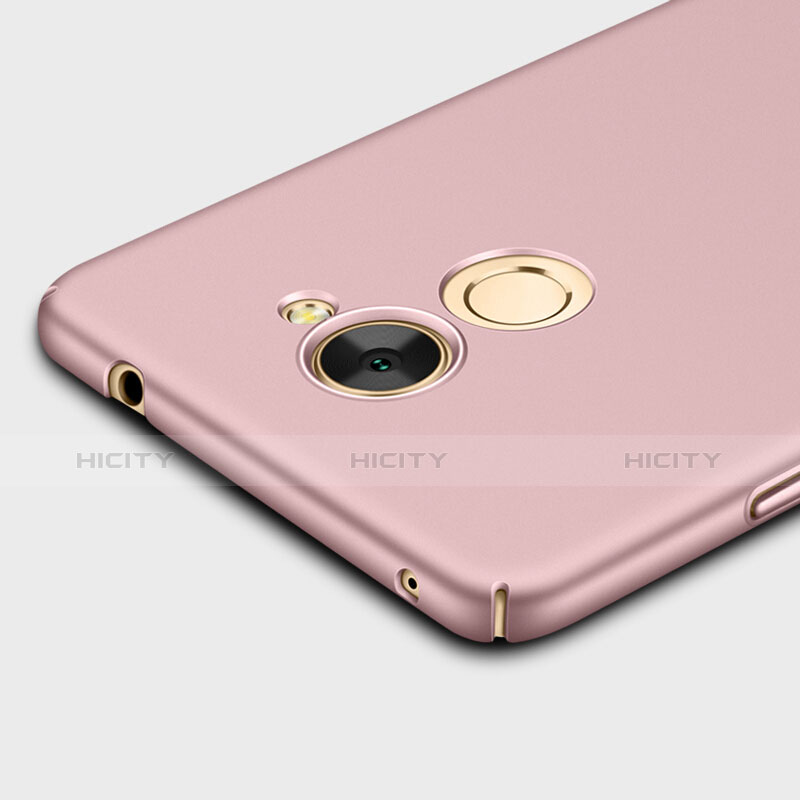 Funda Dura Plastico Rigida Mate con Anillo de dedo Soporte para Huawei Enjoy 7 Plus Rosa