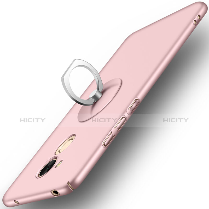 Funda Dura Plastico Rigida Mate con Anillo de dedo Soporte para Huawei Honor 6A Rosa