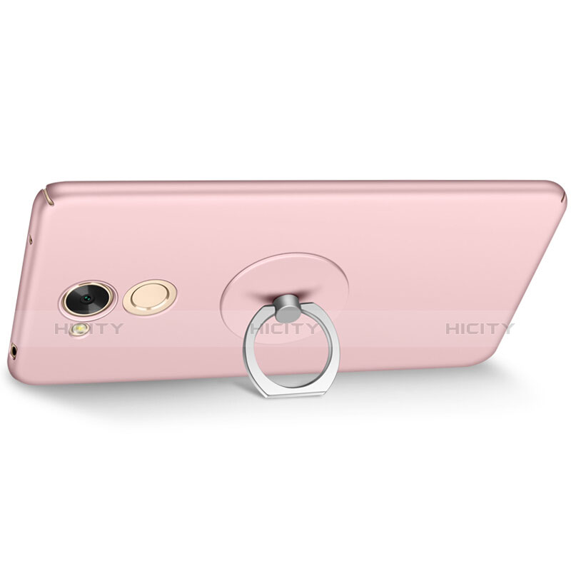 Funda Dura Plastico Rigida Mate con Anillo de dedo Soporte para Huawei Honor 6A Rosa