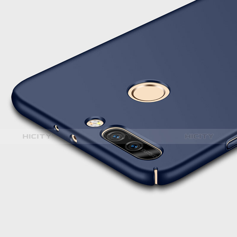 Funda Dura Plastico Rigida Mate con Anillo de dedo Soporte para Huawei Honor 8 Pro Azul